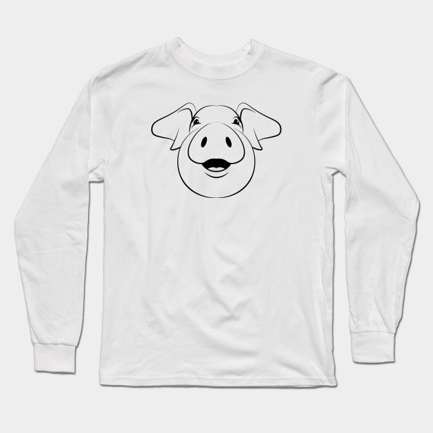 Laughing Pig Long Sleeve T-Shirt by schlag.art